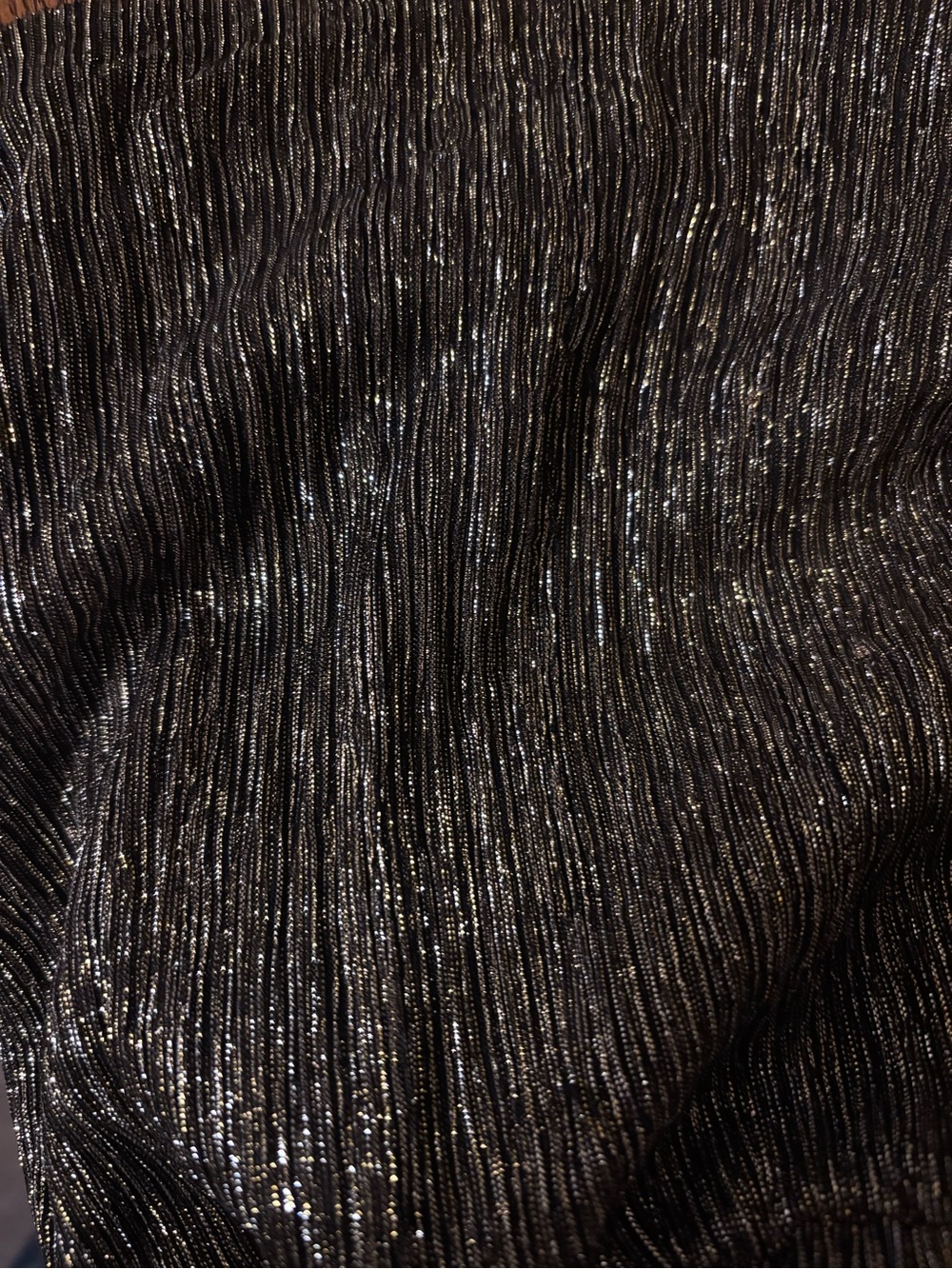 bebe Metallic Bronze-Gold High-Low Evening Dress - Picture 4 of 4